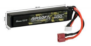 Gens Ace Li-Po Battery Batteria 1100mAh 11.1v 25C T-Plug Deans by Gens Ace